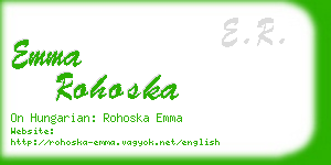 emma rohoska business card